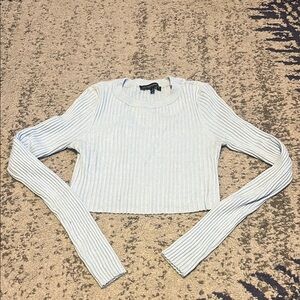 Cropped light blue long sleeve